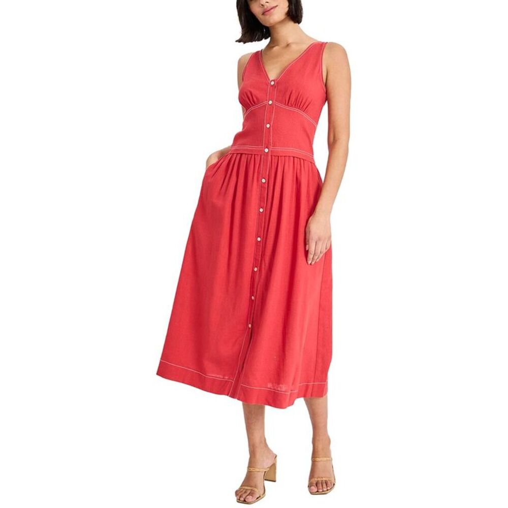 Donna Morgan Womens  Midi Dress, Red